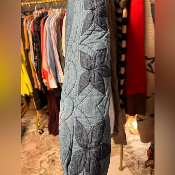 Free People Quinn Quilted Jacket Indigo Combo - Picture 12 of 12